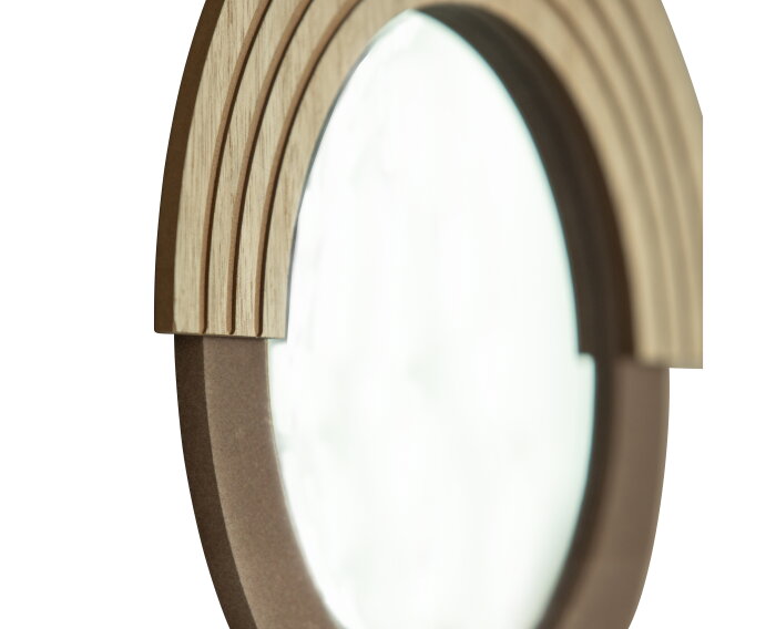 Hailey Spiegel Rond 29cm Naturel - WOOOD Exclusive