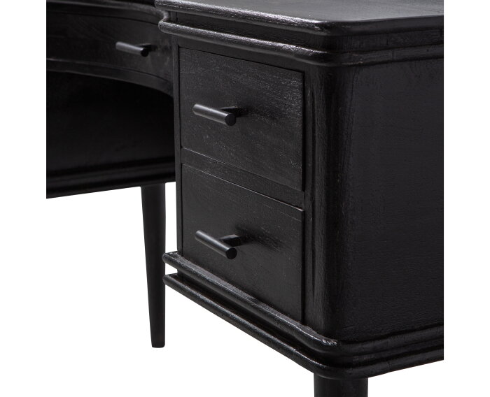 Boudoir Kaptafel Hout Zwart - BePureHome