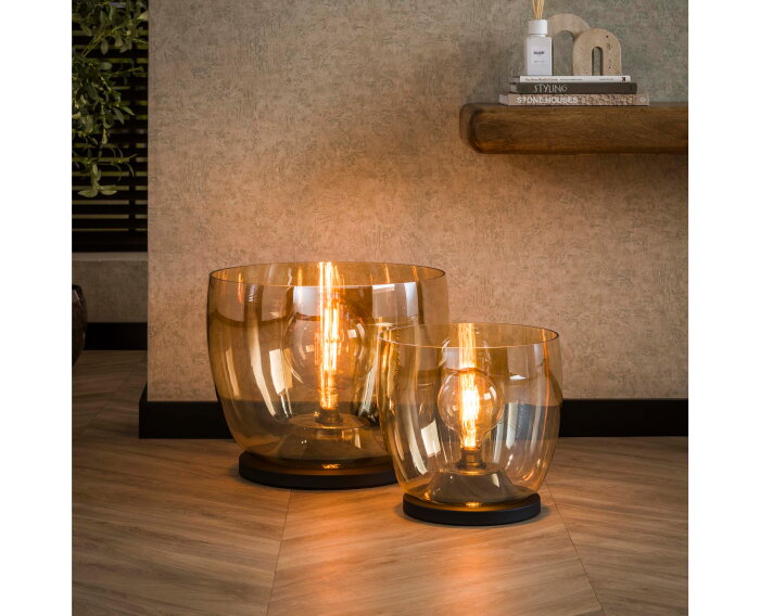 Vloerlamp UP XXL - Amber color glas