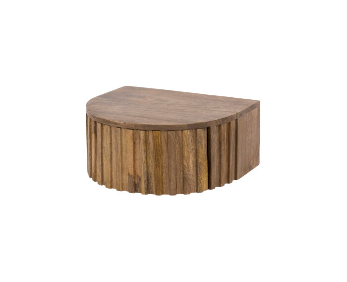 Nachtkastje Ridge zwevend 1L - Massief mango zand