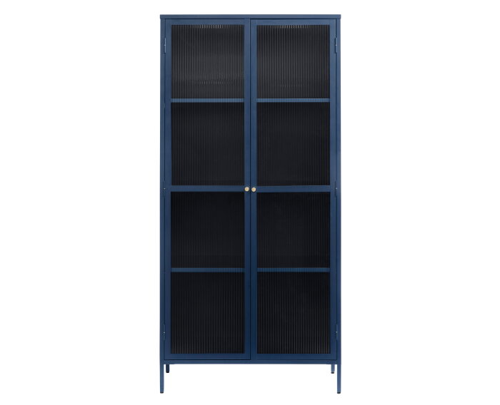 Vitrinekast Bronco metaal 190 cm - Blauw