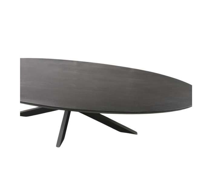 Eettafel Brandy Black | 210 cm | Ovaal