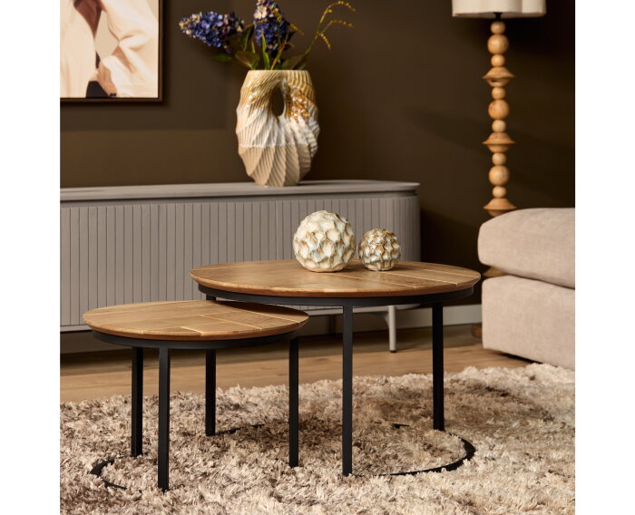 Salontafel Otik Natural Oak | 70 cm | set van 2