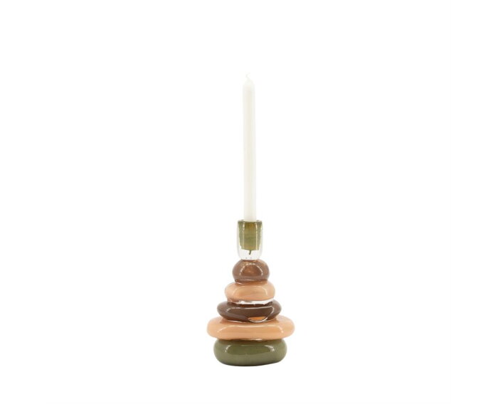 Candle holder Toras 1 small - veelkleurig | BY-BOO