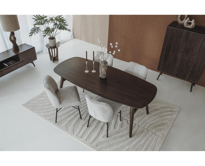 Aura Eetkamertafel espresso 160 cm