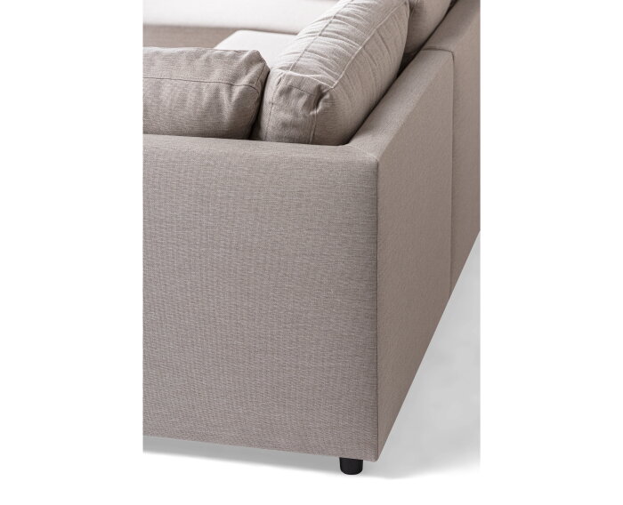 U-bank Eleven rechts By-Olaf – Stof Inari 22 Beige – Ruime 3-zits met extra loungegedeelte – 285 x 199 cm