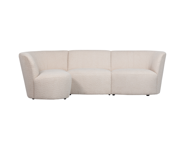 Coco 3-zits Ronding Links BouclÉ Creme - WOOOD Exclusive