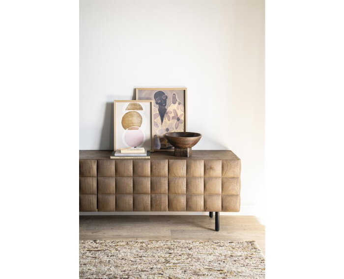 TV meubel Felix mangohout 214x41.5cm - bruin | Eleonora