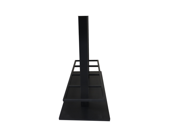Bartafel onderstel dubbel met voetsteun - 114x45x88 - Zwart - metaal