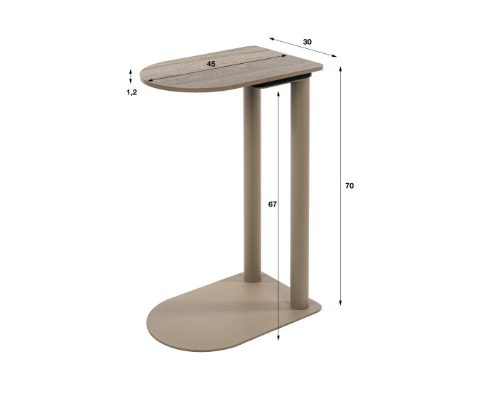 Overzettafel Selvo - 3D travertin zand