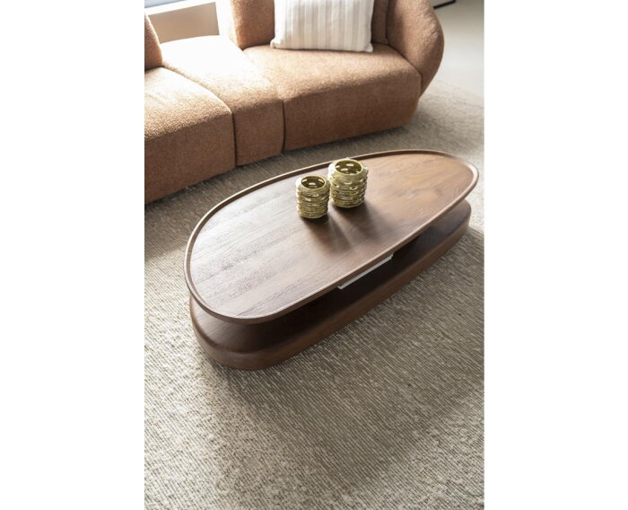 Eleonora Salontafel Nino organisch 140x65cm - bruin - Japandi
