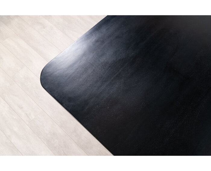 Eettafel Florence rechthoek afgerond glad 240x100 cm - Zwart | Meubelplaats
