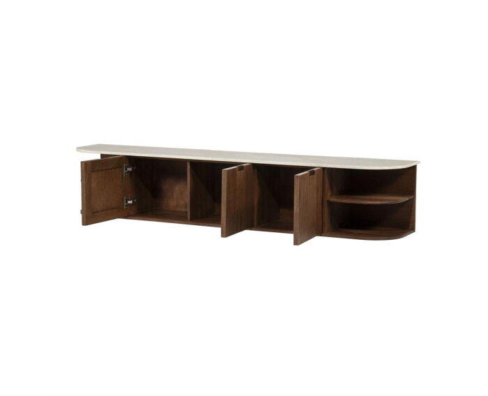 TV meubel Vigo 200x38cm - bruin | Eleonora