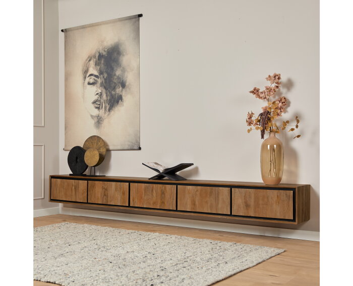 Zwevend tv meubel RichWood | 280 cm