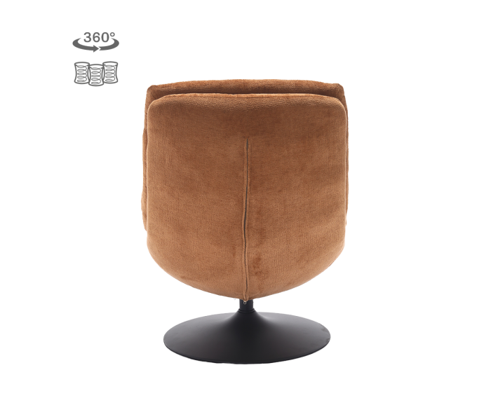 Fauteuil Marano draaibaar Harmony 56 - caramel brown