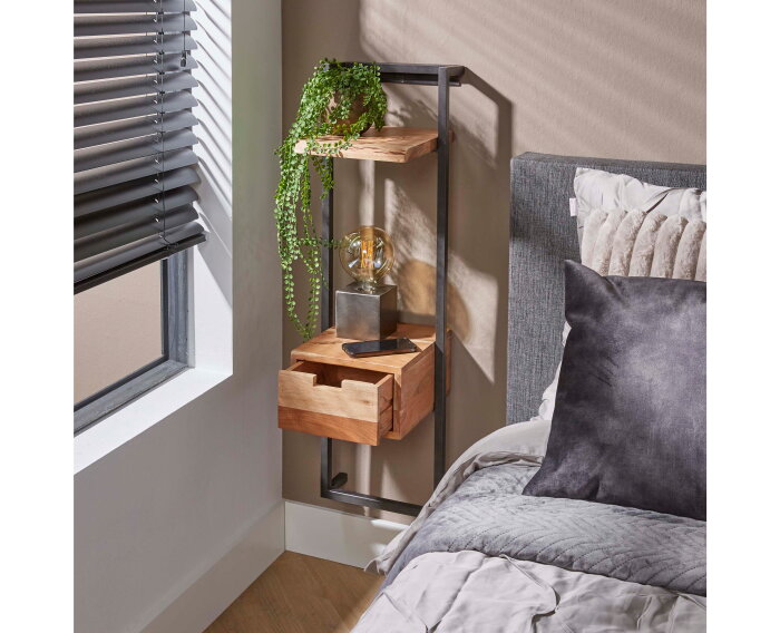 Nachtkastje air solid acacia Small - naturel