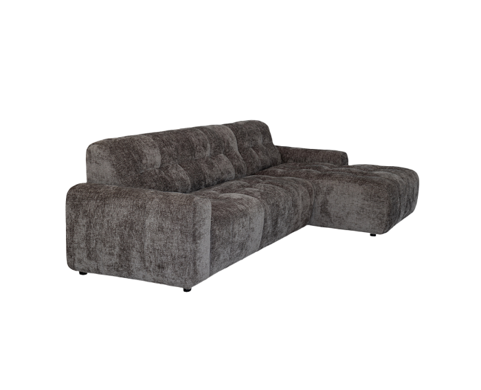 Memphis 3-AL + Chaise R - Haga 16 charcoal