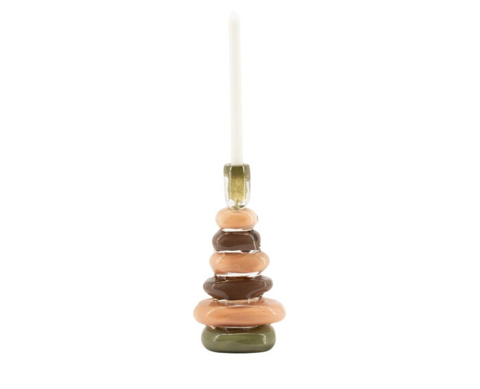Candle holder Toras 1 large - veelkleurig | BY-BOO