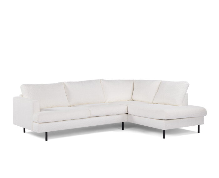 3 seater corner right, fabric Abriamo 4, A920 natural
