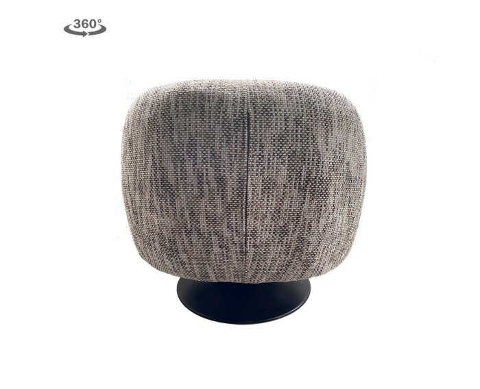 Barga Fauteuil - fabric TED 8 white-grey (draaibaar)