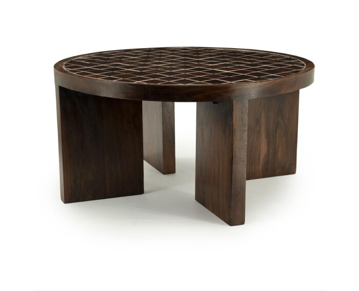 Coffee table TiledUp 70x70cm - bruin | BY-BOO