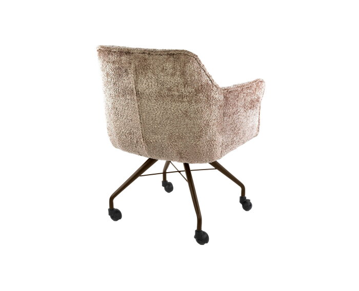 Armstoel Raster wieltjes VPE2 - Alura zand - brons