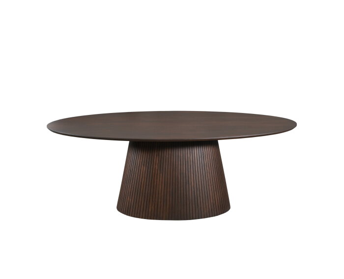 Ovale eettafel Solana Bruin Mangohout 210 cm