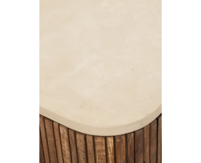 DTP home Lagoon dressoir teakhout en Mortex naturel / beige - 110 x 45 x 80 cm