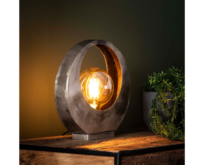 Tafellamp full moon - Oud zilver