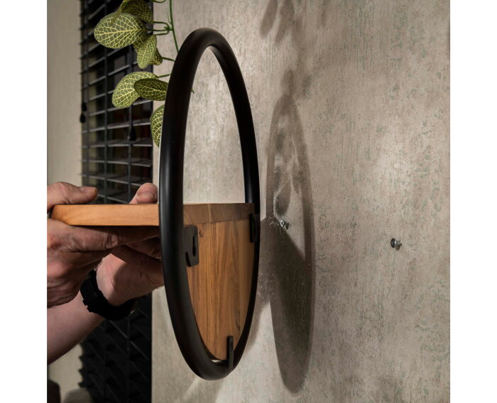 Wandschap round set/3 - Massief acacia naturel