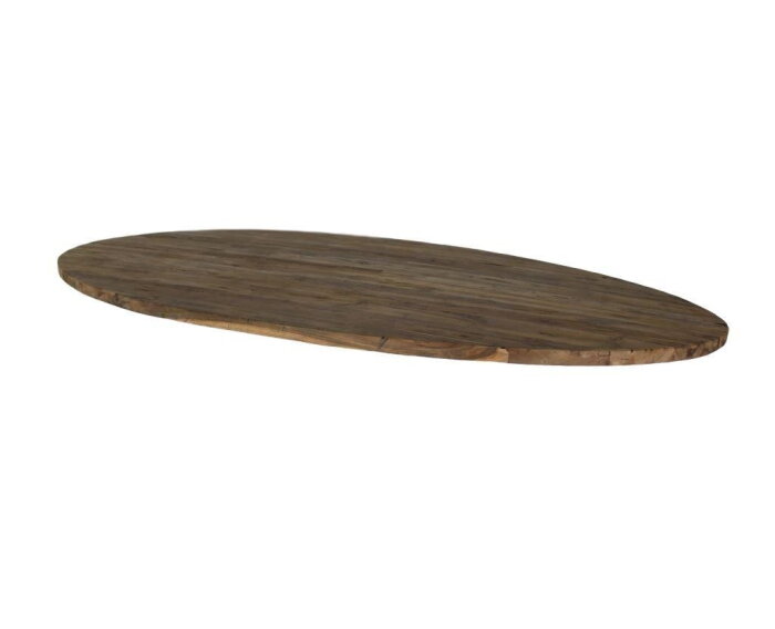 Tafelblad ovaal - 240x120 cm - vintage - teak