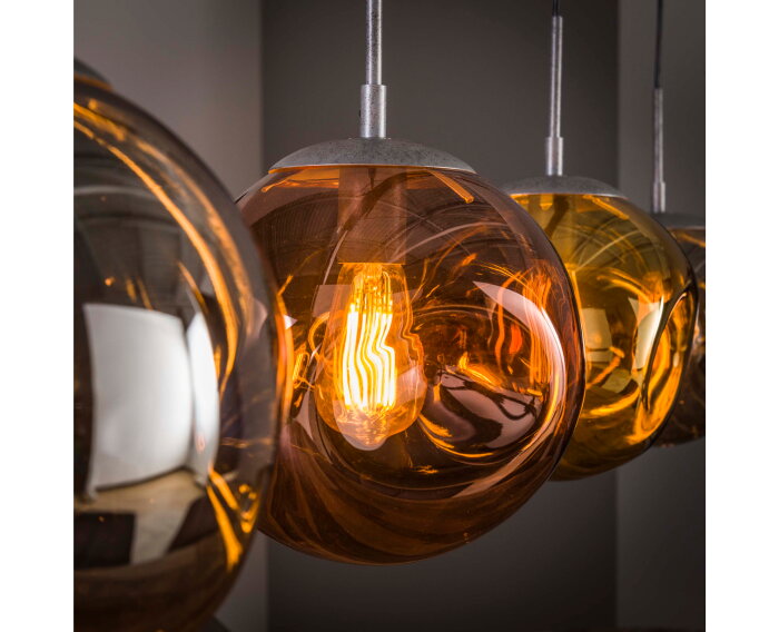 Hanglamp Stellar 4 lampen - Oud zilver