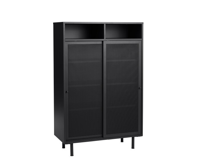 Opbergkast Veep metaal 140 cm - Zwart