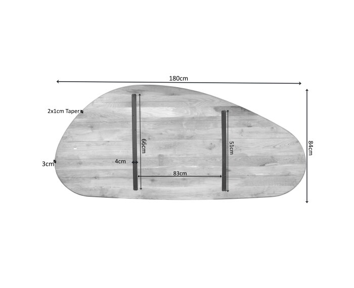 Eiken Blad Cloud 180 cm Naturel