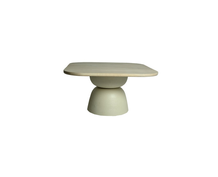 Barza coffeetable 80x80x42 KD off white