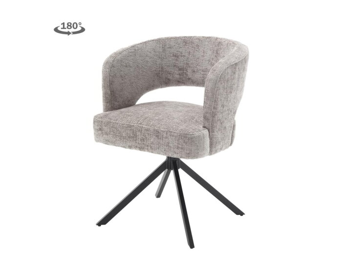 Eetkamerstoel Mura draaibaar Chenille - Silver
