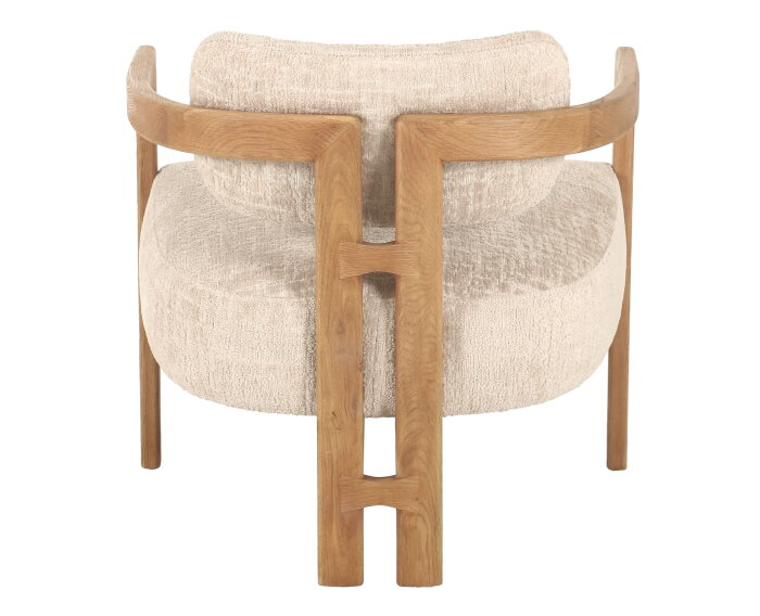 MUST Living fauteuil Kelly - Luxor Sand - Naturel - 75x73x73 cm
