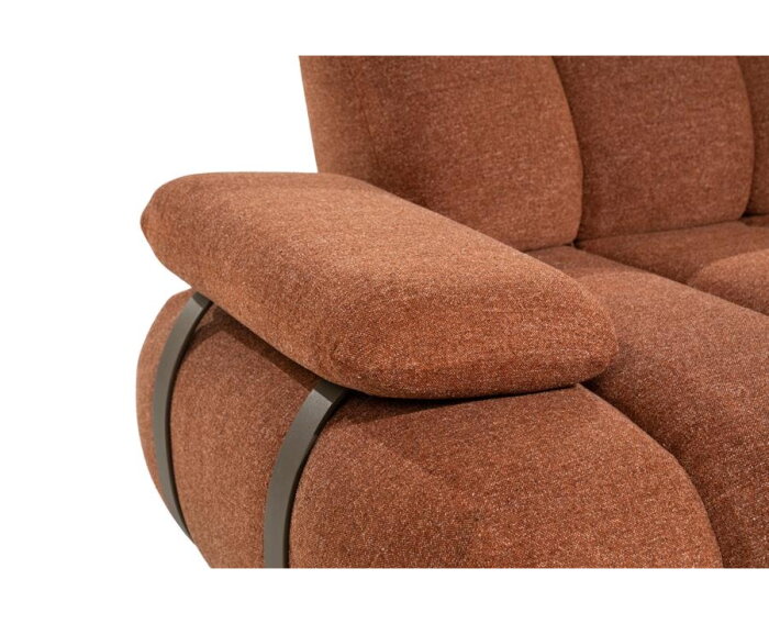 SEVN Hel&egrave;ne 2-zitsbank Rhapsody Burnt Brick - 252x107 cm- Zelf samen te stellen