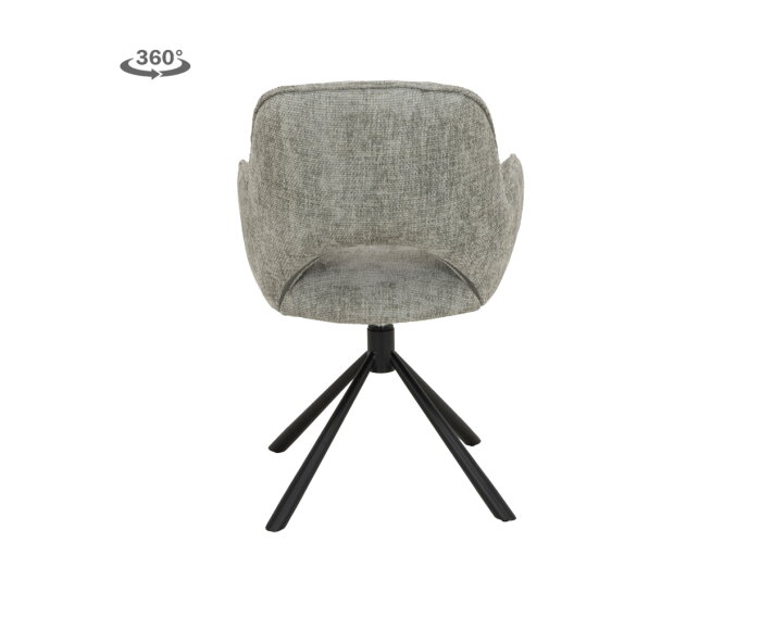 Isola Armstoel - fabric Haga 09 silver (draaibaar)