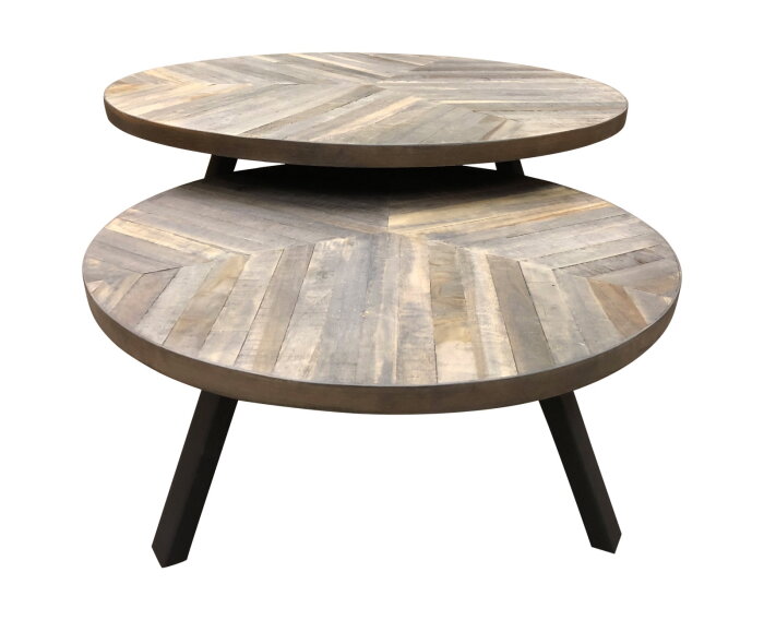 Ronde teak salontafel set | MySons Tondo | Meubelplaats.nl