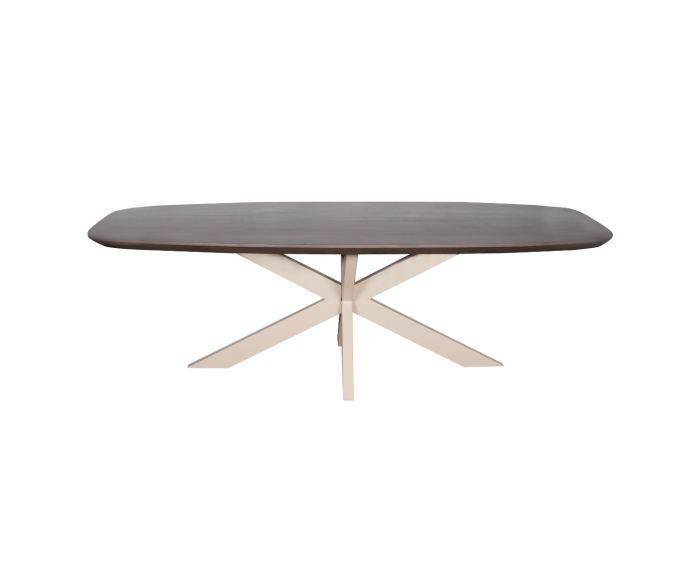 Eettafel Madison Walnut | 280 cm | Deens Ovaal | Poot Sand