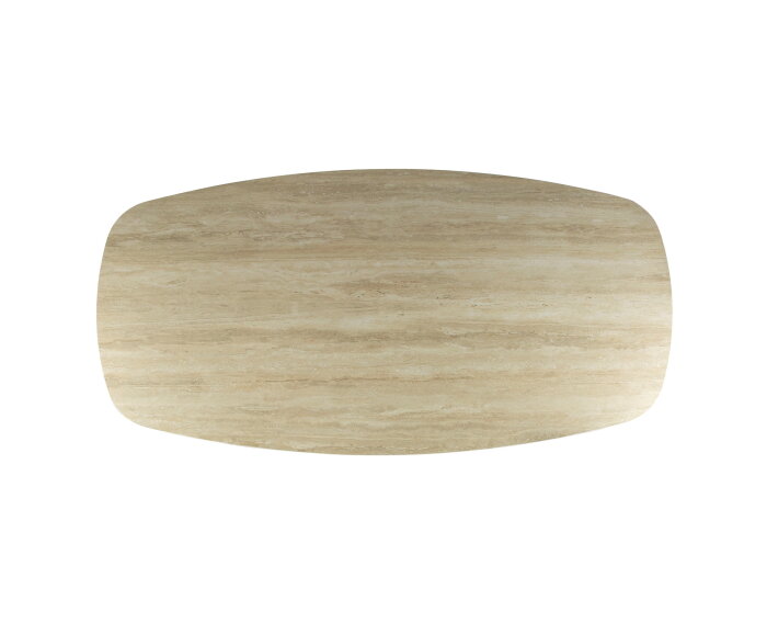 Eettafel Romano Deens ovaal travertin keramiek 180 cm - Beige
