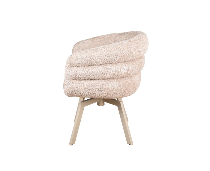 Eetkamerstoel Imola poot Mars draaibaar Beige - be lovely beige 170