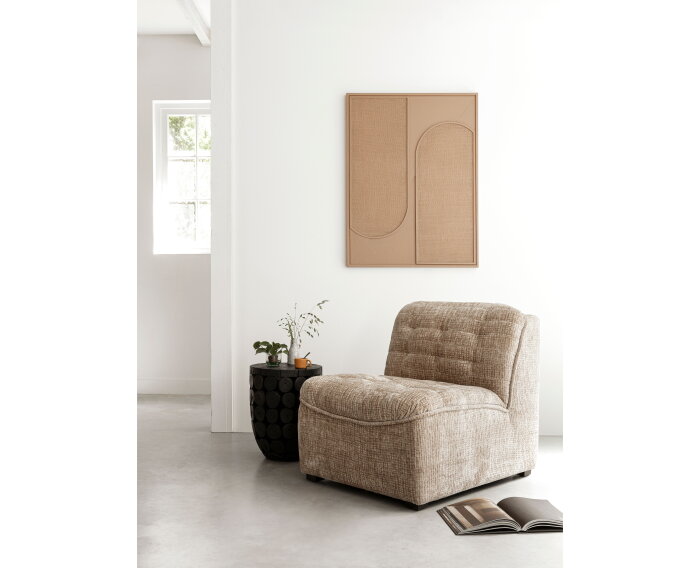 MUST Living fauteuil Liberty - Glamour sand - 75x67x85 cm