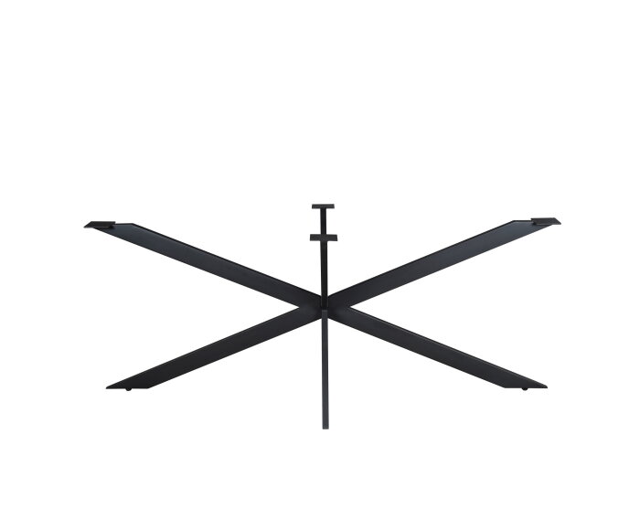 Matrixpoot Zwart Ovaal/Rechthoek 190 cm Koker 2,5x7,5 cm