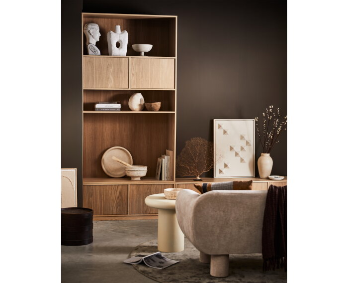 Bodi 2-zits Bank Met Ronde Poten Naturel - WOOOD Exclusive
