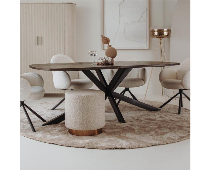 Silvi Eetkamertafel olijfbruin 220 cm