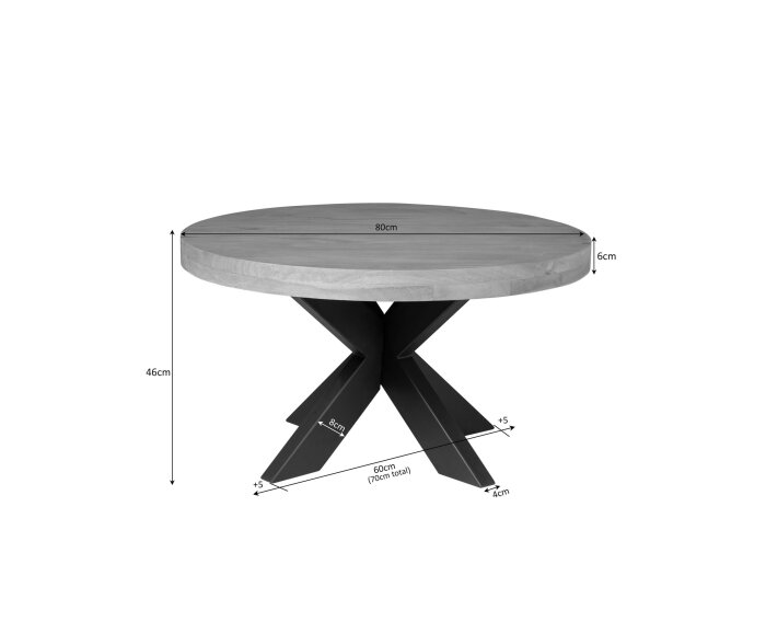 Salontafel Dakota | 80 cm | Rond