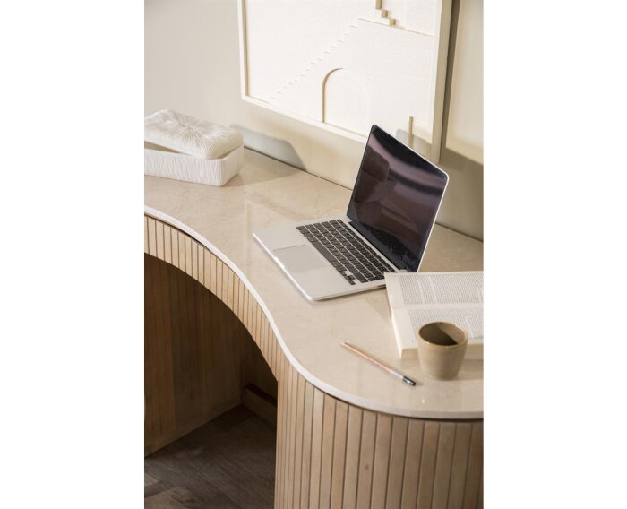 Bureau Kira 129x60cm - wit | Eleonora