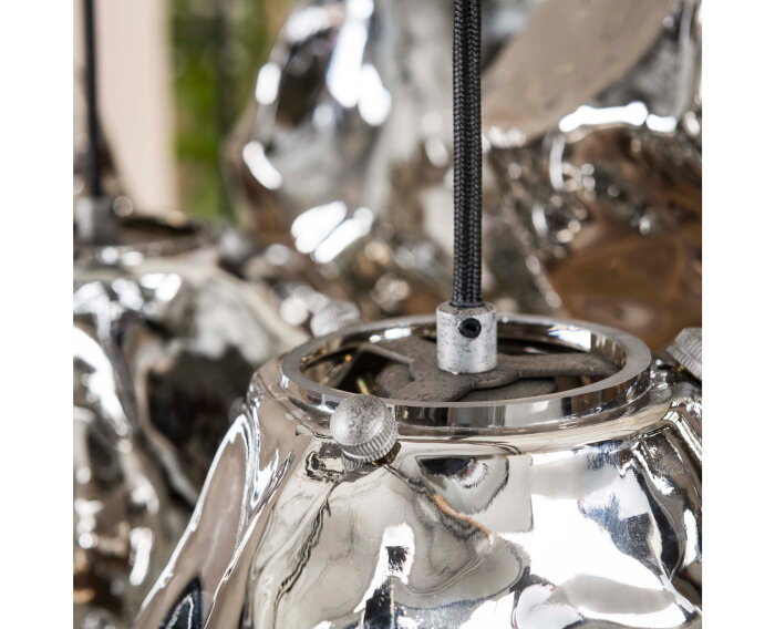 Hanglamp Rocky Chromed 7 lampen - Glas